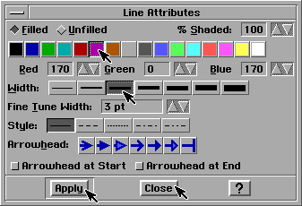 [screen shot of line attributes dialog]